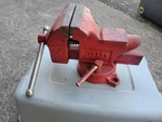 Vintage Fuller Bench Vise 3-1/2" Steel Jaws Anvil Swivel Base. Fixed Price $39.95.