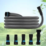New 1/4 Inch X 17 Ft Dust Collection Hose 5 Adapters Workshop Vacuum. Fixed Price $50.59.