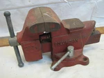 Vintage Columbian D63-1/2 Bench Vise Clamp Tool Hobby Pipe Jaw Swivel Base. Fixed Price $159.99.