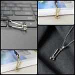 Spring Clamp 92.5 Sterling Silver Gold Brass Necklace Pendant Jewelry. Fixed Price $14.99.