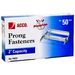 Acco 70022 Premium Prong Fasteners, 2" Capacity, 2-3/4" To C, Box Of 50 Sets. Fixed Price $10.99.
