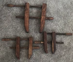 Vintage Wooden Woodworking Clamps Set Of Three Various Size Wall Decor Wow!. Fixed Price $199.99.