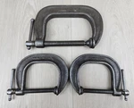 Lot Of 3 Vintage Adjustable Co. Clamps Chicago 1440-4" & 1425-2.5" Tools. Fixed Price $38.00.