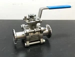 New Inch Dixon Stainless Steel Tri Clover Ball Valve (model # CF8M 1000WOG). Fixed Price $35.99.