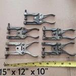 5 Vintage Knu-vise Metal Welding Aviation Toggle Spindle Clamps P-400 Tools Usa. Fixed Price $25.00.