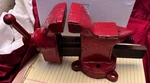 Vintage Swivel Bench Vice 3 1/4 Red Working Made Usa Little Giant 0207. Fixed Price $32.92.