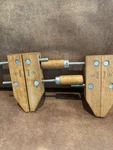 Set Of 6" Maple Wood Hand Screw Clamps 3" Cap Throat 1.2" Thick China 11 Lg. Fixed Price $24.99.