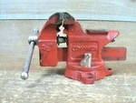 Companion 3-1/2" Bench Vise W/ Anvil & Swivel Base 3-1/4" Opening Vintage. Fixed Price $35.99.