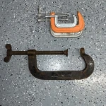 Hargrave 6" No. 44 Superclamp C-clamp Cincinnati Tool Co Cast Iron Pat 1918469. Fixed Price $35.00.