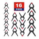 Heavy Duty Nylon Spring Clamp Set 16PIECE-4PC 6-1/2" 6PC 4-1/2" 3-3/8". Fixed Price $19.99.