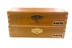 Vintage X-acto Hobby Knife Set Of 2 Wooden Boxes & Blades Craft Model Tools. Fixed Price $40.00.