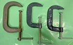 Lot Of 3 Vintage Heavy Duty C-clamps Usa Made 5" & 4" Adjustable Metal. Fixed Price $15.99.