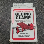 New! Vintage Brink & Cotton Gluing Clamp For 1/2" Threaded Pipe Model 520. Fixed Price $30.00.