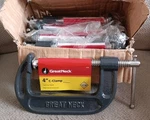 6 Pack Great Neck C-clamp Inch CC4 Cast Iron Frame Steel Swivel And Screw /585. Fixed Price $45.00.