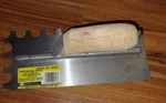4! Qep Trowels W/ Wood Handles 10.5" X 4.5" 3/4" U Notch Lot Of For Big Jobs. Fixed Price $26.00.