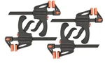 4 Pack - 12" Ratcheting Bar Clamp, 2.5" Throat Depth, Nylon Handle W/ Trigger. Fixed Price $24.99.
