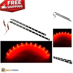 Pack 2 Red 30CM Led Strips - Flexible, Waterproof High Power 5050 Lighting. Fixed Price $11.89.