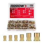 Arrow 200PC Rivet Kit Rivnut Assortment Threaded Insert Nutsert Sae Flathead. Fixed Price $12.99.