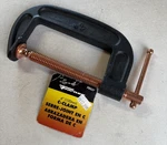 Forney 4IN Hd Malleable Iron C-clamp, Copper Plated Spindles 70227. Fixed Price $18.98.