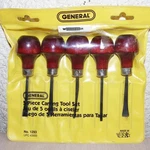 6 Pc. General No. 1293 Carving Set Duck Decoy - Linoleum Mt Top Tools. Fixed Price $22.00.