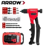 Arrow Rivet Tool 8" Gun Kit Mandrels 75PCS Rivnuts 3PCS Drills. Fixed Price $35.39.