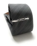 Tie Clip Inner Twining Silver Bands Platting Bar Wedding. Fixed Price $11.88.