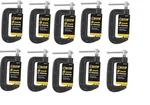 10 Pack Steel Grip Adjustable C-clamp 2 In.. Fixed Price $23.50.