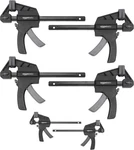 6-PIECE Trigger Clamp Set, 2 Pack Of 4-INCH, 6-INCH, Black/grey. Fixed Price $27.85.