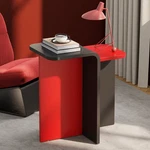 Modern Black & Red Two Tone End Table With Unique High Low Design Side. Fixed Price $68.99.