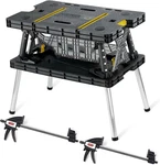 Folding Table, Portable Workbench W/ 12" Clamps For Garage/wood Shop - Heav. Fixed Price $164.43.