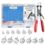 360PCS 1/5" To 1" (5-25MM) Spring Band Hose Clamps Assortment Kit With Swivel ... Fixed Price $46.22.