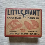 Vintage Little Giant Razor Blade Planer Set With Original Box. Fixed Price $45.00.