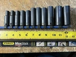 Wright Tool 3/8 Dr. 11 Pc. Deep Well Impact Metric Socket Set 19MM. Fixed Price $65.00.