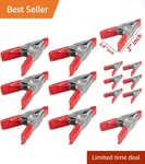 Reliable 2" Metal Spring Clamps With Red Rubber Pads - Versatile Clip Pack Of 6. Fixed Price $11.39.