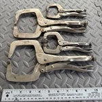 Vintage 4PC Vice Grip-petersen Dewitt Locking C-clamps 11R 6R 6SP. Fixed Price $89.99.