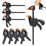 8PCS Woodworking Clamps 4"A+F Bar Clip Set Hard Quick Ratchet Release. Fixed Price $19.98.
