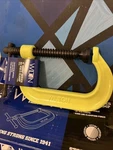 #BH642 Wilton New 14302, 404SF, Hi-vis C-clamp, 3-1/4" Throat Depth. Fixed Price $30.00.