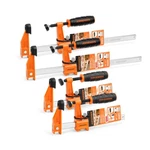 Jorgensen 4PC Steel Bar Clamps Set 6"(2)&12"(2) Medium Duty F-clamp 600 Lbs Load. Fixed Price $37.69.