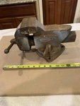 Vintage 1950S Craftsman Model 5169 Swivel Bench Vise With Anvil Good Unrestored. Fixed Price $127.00.
