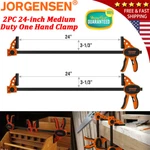 Jorgensen 24"ONE Hand Clamp/spreader 2-PACK Medium Duty E-z Hold Bar Clamps Set. Fixed Price $52.99.