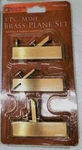 Windsor Design 3 Pc Mini Brass Wood Plane Set Sealed New #97545 Free Shipping. Fixed Price $14.88.