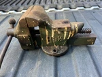 Vintage Hollands Bench Vise Erie Pa Usa Fixed Base Anvil 3.5 Jaws. Fixed Price $120.00.