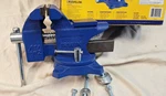 Nos Irwin Record Blue 4-1/2" Swivel Base Vise W/ Pipe Jaws.. Fixed Price $45.00.