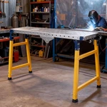 2200LBS Portable Folding Welding Steel Workbench 5 Level Adjustable Height. Fixed Price $158.40.