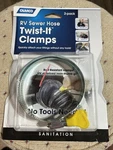 Camco 2 Pack Rv Sewer Twist-it Clamps. Fixed Price $8.30.