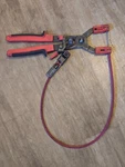 Snap-on SHCP1 Ratcheting Remote Hose Clamp Pliers Red. Fixed Price $90.00.
