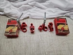 Pair Of Vintage Sears Gluing Clamps For 1/2" Threaded Pipe 9-6675. Fixed Price $28.74.