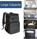 Insulated Leakproof Cooler Backpack Lunchbox 35 Cans 32L Black Soft Shell!. Fixed Price $29.99.