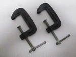 Pair Of 2" Stanley "c" Clamps Part No. 83-152 Made In Usa 50MM Pre-owned. Fixed Price $19.99.