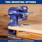 Workpro Dual Jaws Table Vise 2.5" & 1.5" 360 Swivel Clamp-on Bench For Diy. Fixed Price $53.99.